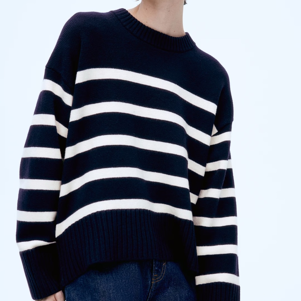 H&M Navy Stripped Sweater